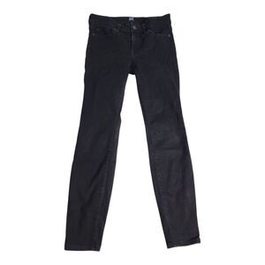 Gap Denim Mid Rise Women’s Leggings/Jeggings Skinny True Black Size 26 Regular